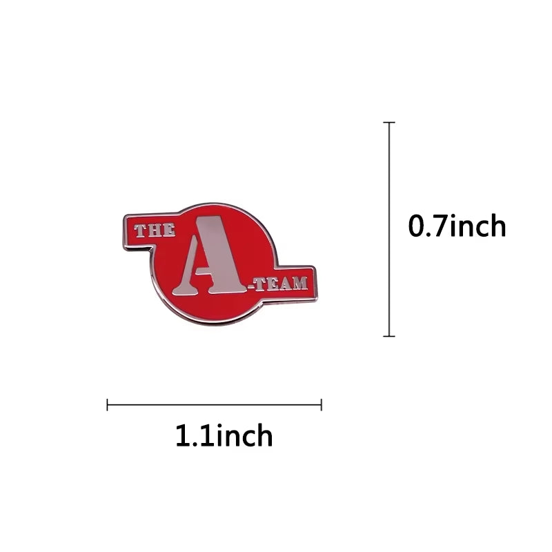 The A-Team Logo Brooch 1983 Adventure Action Movie Poster Inspiration Badge Vintage Button Enamel Pin